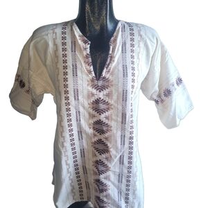 Mexican Style Embroidered Ethnic Tunic